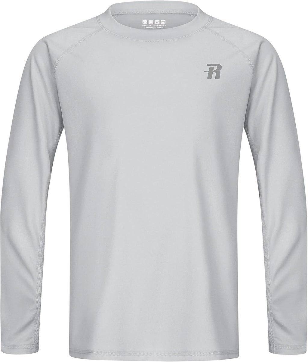 Runhit Boys Swim Shirt - UPF 50+ Long Sleeve Rash Guard for Youth UV Sun Protection | Ideal for Beach & Surf