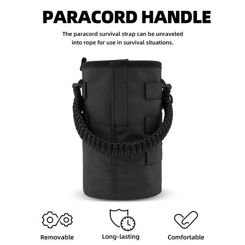KawaGebo Kamp Tactical Water Bottle Holder Bag with Strap, Water Bottle Carrier Pouch for Walking, Gym, Camping, Fishing, Hunting 32oz, 64oz, 128oz One Gallon Tactical Carrier Holder