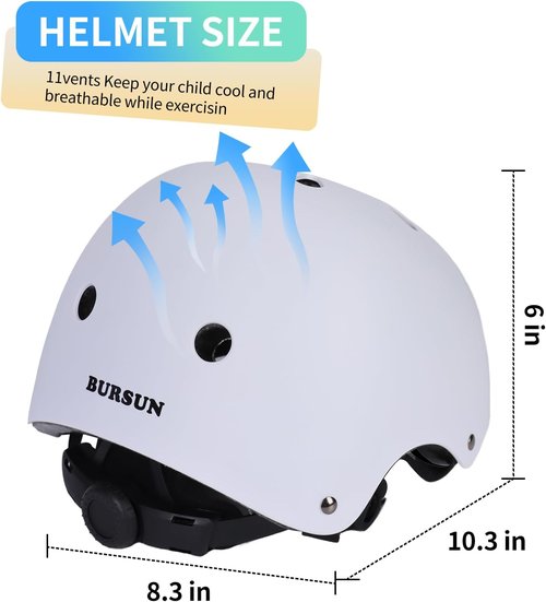 BURSUN Kids Bike Helmet - Adjustable & Ventilated Multi-Sport Safety Gear for Ages 2-14 | Boys & Girls