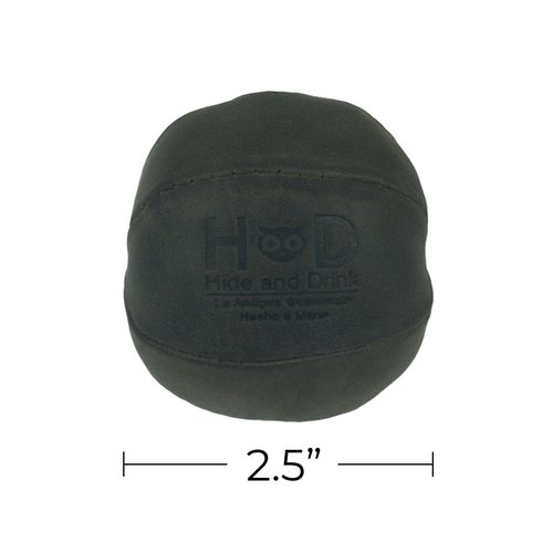 Hide & Drink, Stress Ball, Relieve Fidgeting and Anxiety, Exercise Hand, Squishy Tension Accessory, Great for The Office, Classic Style, Full Grain Leather, Handmade, Dark Jade