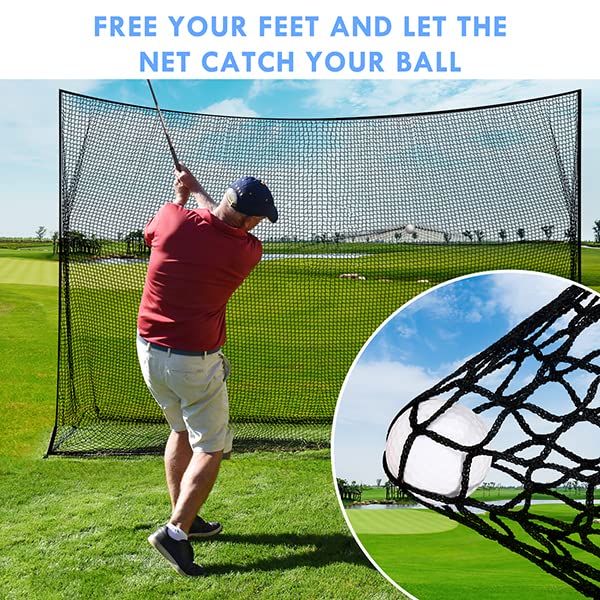 10x25ft Golf Practice Net, Heavy Duty Ball Netting for Backyard Sports Training