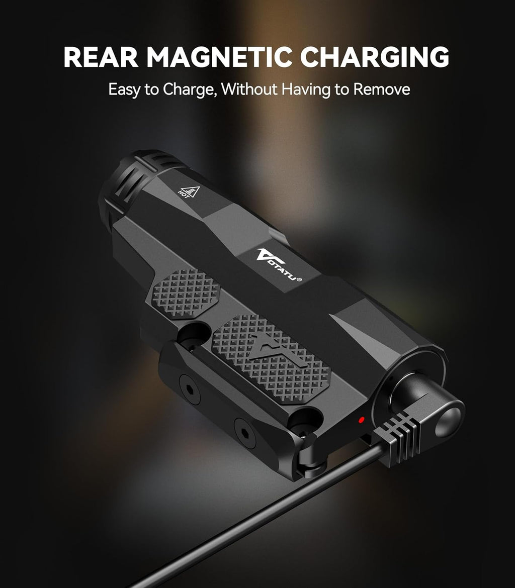 VOTATU ML50 Tactical Flashlight - 2400 Lumens Picatinny/Mlok Weapon Light with Pressure Pad Switch