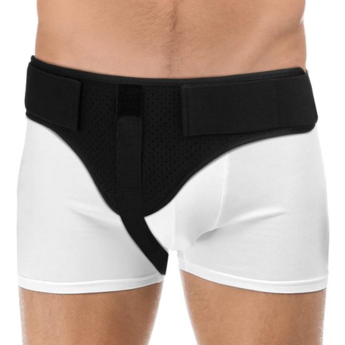 Jetec Inguinal Hernia Support Belt for Men Groin Brace Left or Right Side Post Surgery Hernia Support Truss for Inguinal Groin Pain Truss with Adjustable Waist Strap for Pain Relief Recovery(Classic)