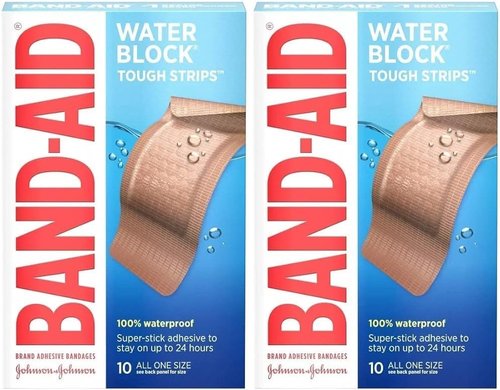 Band-Aid Tough-Strips Adhesive Bandages - Waterproof Extra Large, 10 Count | Pack of 2