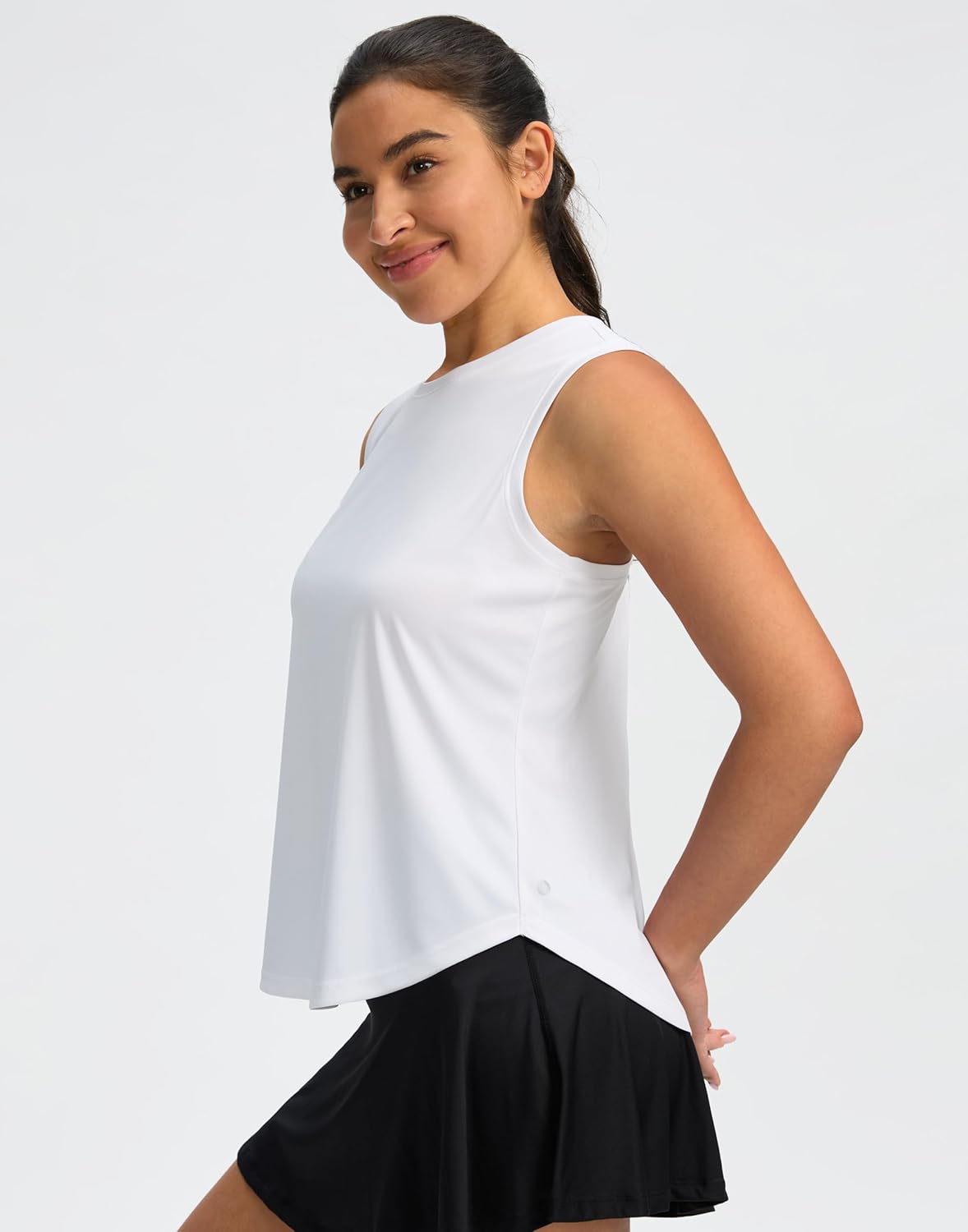 SANTINY Women's Athletic Racerback Tank Tops - Lightweight Workout Shirts for Tennis & Yoga