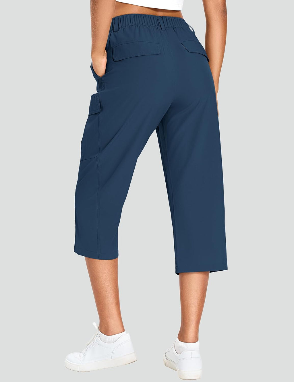 Skiennix Women's Cargo Capris - Lightweight Quick-Dry Hiking Pants | Water-Resistant Summer Travel with 6 Pockets