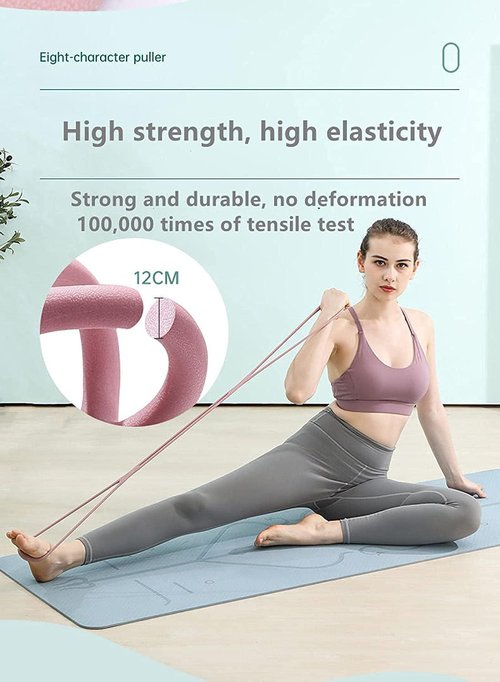 Figure 8 Resistance Band - Portable Elastic Fitness Chest Expander for Strength Training & Yoga