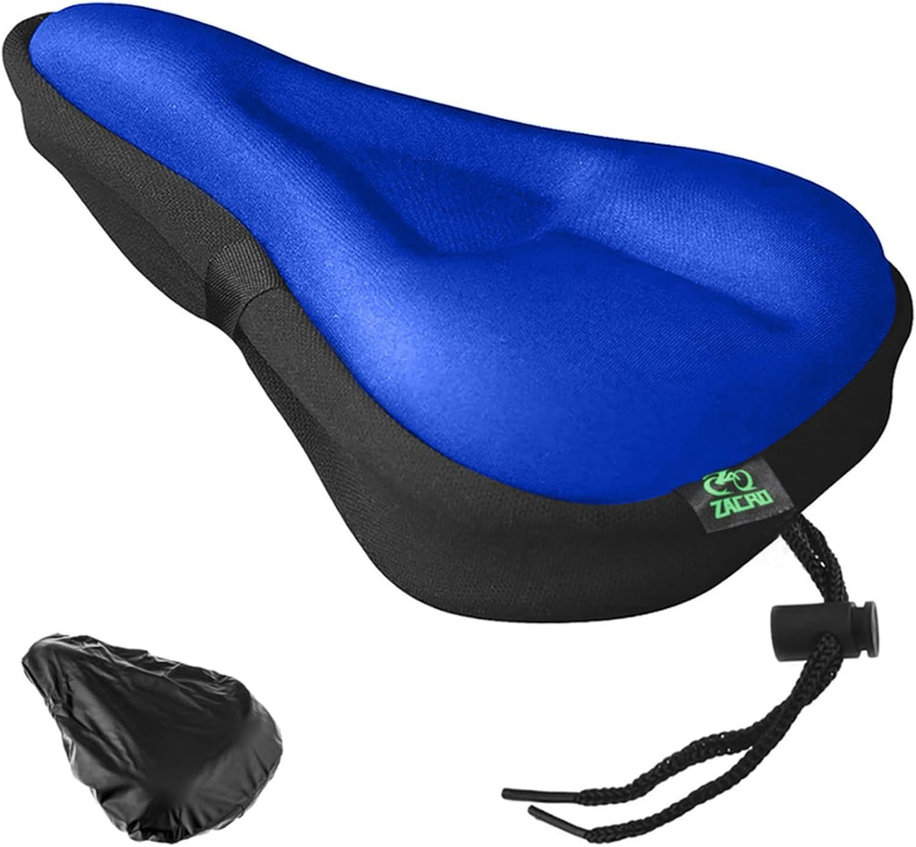 Zacro Bike Seat Cushion - Gel Padded Cover for Ultimate Comfort | Fits Peloton & Indoor/Outdoor Bikes