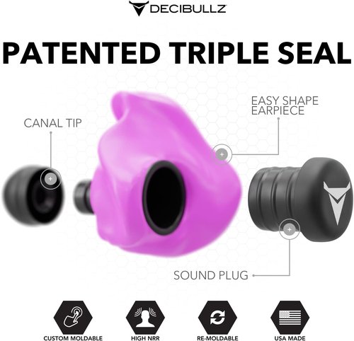 Decibullz - Custom Molded Earplugs | 31dB Highest NRR for Comfortable Hearing Protection (2 Pack)