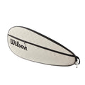 Premium Tennis Racket Cover - Holds 1 Racket, 100% PU, Cream