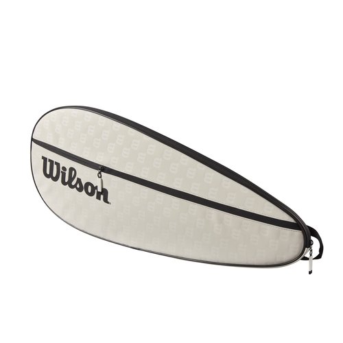WILSON Premium Tennis Racket Cover - Holds 1 Racket, Cream