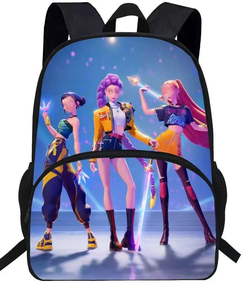 Skiennix Demon Hunters Backpack - Stylish Multicolor Design | 15.4 Inch Size