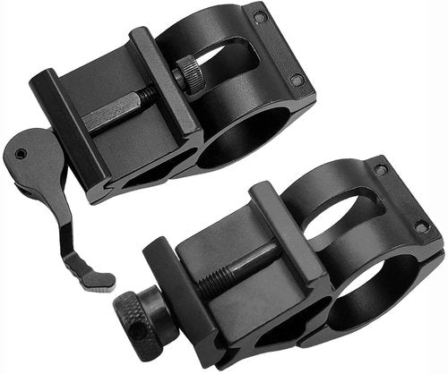 TOCNGAEK 1" Offset Tactical Flashlight Mount and 1" Offset Quick Release Flashlight Mount 2Pack