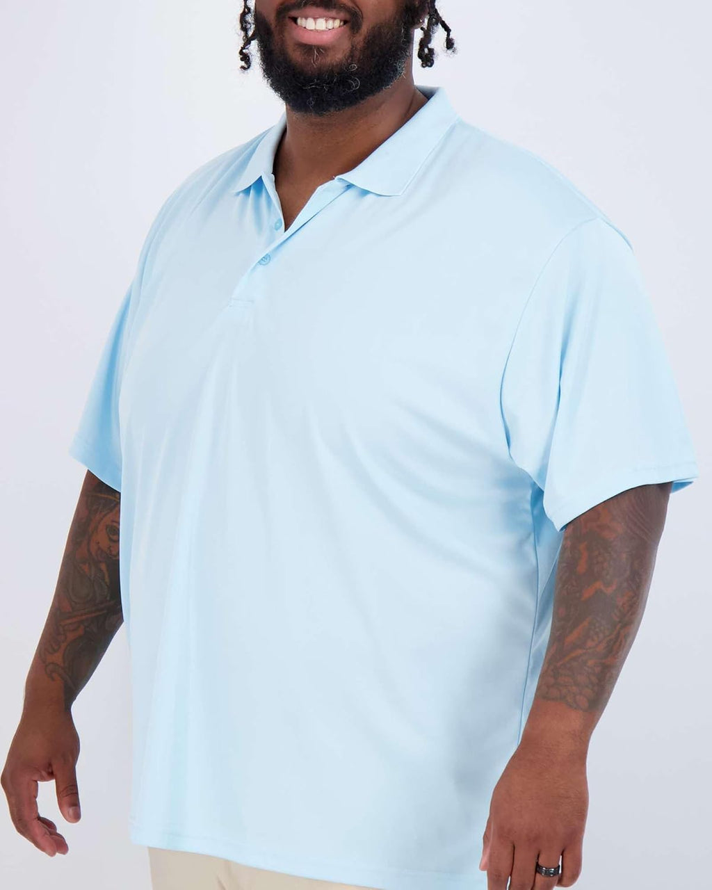 Real Essentials Men's Short Sleeve Golf Polo - Moisture-Wicking Casual Workout Shirt | Big & Tall