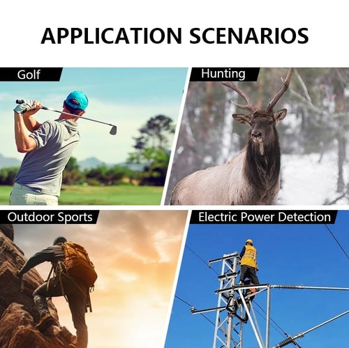 Super E Caddy Laser Golf/Hunting Range Finder, 875 Laser Range Finder with 6X Magnification, Fully Multi-Coated Ultra-Clear View, with Slope Correction, Pin-Seeker & Flag-Lock