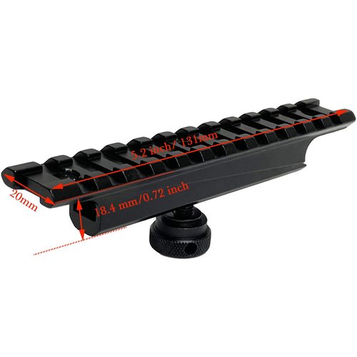 TPO 12 Slot Carry Handle Picatinny Rail Mount Fits Picatinny Rail (1PC)