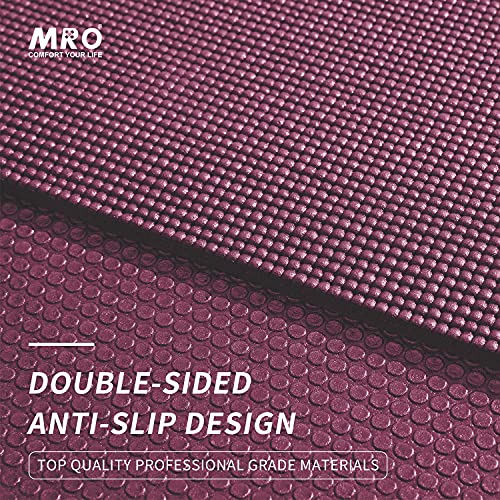 Purple Extra Large Yoga Mat 6x4 ft, 9mm Thick Non-Slip Exercise Mat