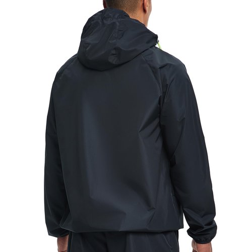 HOTSUIT Sauna Suit Workout Jacket - Men Boxing Anti Rip Sweat Suits Tops, Blue, L