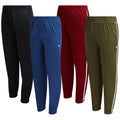 RBX Boys Sweatpants - 4 Pack Performance Tricot Boys Joggers with Elastic Waist & Pockets - Soft Stretch Kids Athletic Pants, Size 10-12, Syrah Navy Black