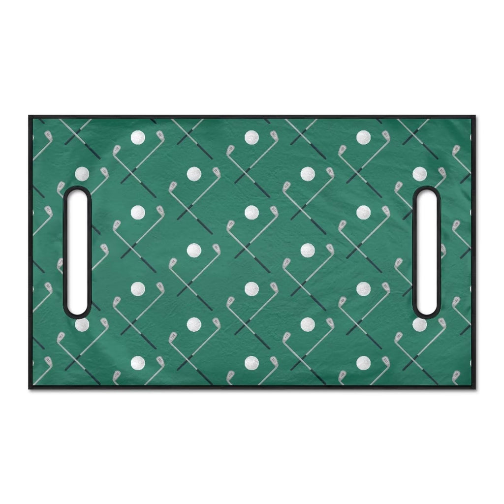 Suobstales Green Golf Pattern Golf Cart Seat Covers, Golf Cart Seat Towel/Blanket, Easy Install and Clean, Protect Your Golf Car Seat and Suitable for All Seasons