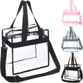 Skiennix Clear Stadium Bag - 12x6x12 Jelly Tote for Women | Zippered Beach & Concert Tote