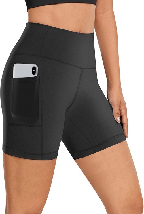 Buauty Biker Shorts - High Waisted Tummy Control Yoga & Workout Spandex Shorts with Pocket | 5"/8"