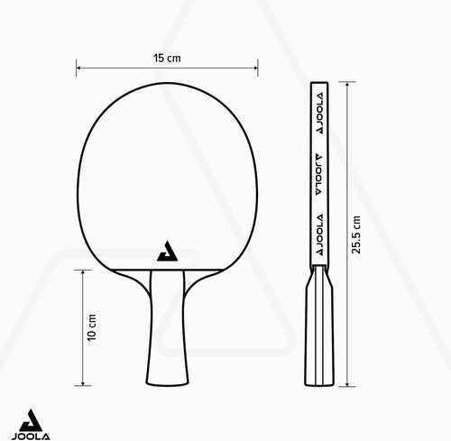 JOOLA Carbon Control Performance Ping Pong Paddle - Ergonomic Grip & Vibration Control - ITTF Approved - Red
