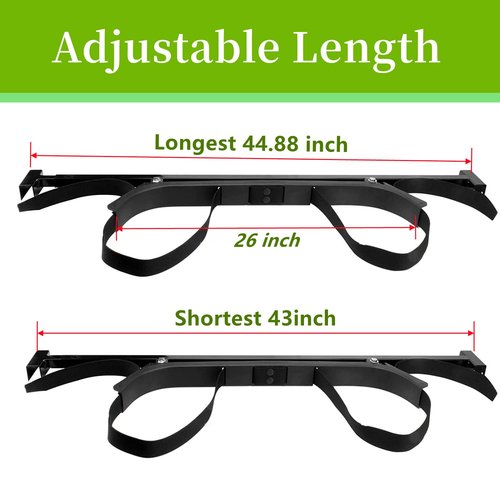 Dr.Acces Golf Cart Bag Holder Bracket Attachment Fits EZGO Club Car Yamaha Rear Seat Golf Bag | No Drilling Required Length Adjustable