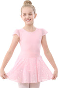 Stelle Ballet Leotards - Girls' Dance Outfit with Ruffle Sleeves | Toddler Pink Dress