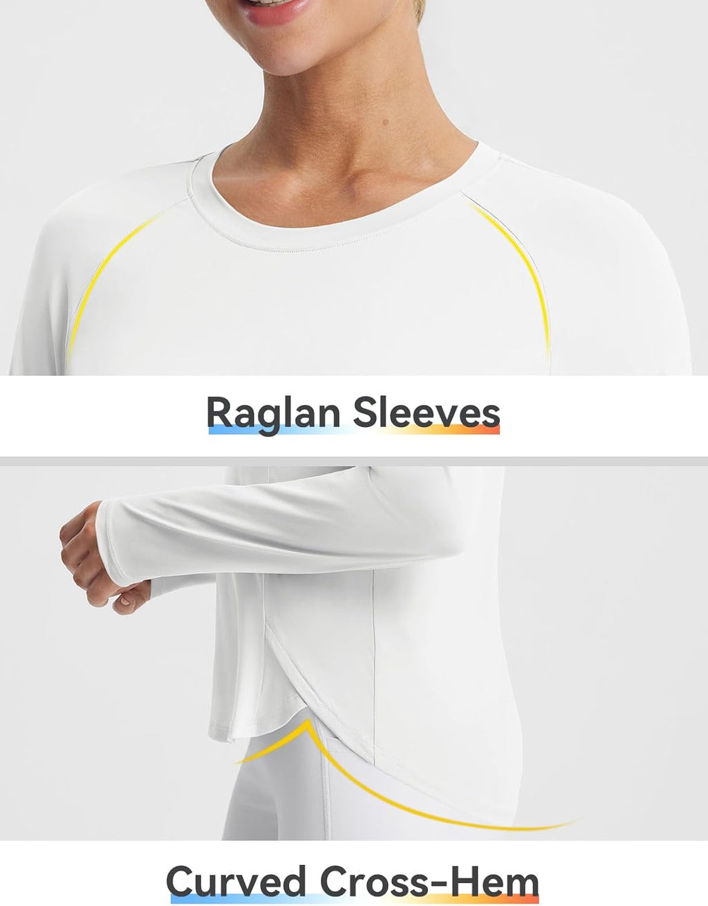 Baleaf Long Sleeve Cooling Workout Tops - UPF 50+ Quick Dry Lightweight Athletic Shirts for Women