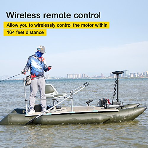 Haswing Cayman 12V 55lb Bow Mount Electric Trolling Motor for Bass Fishing Boats