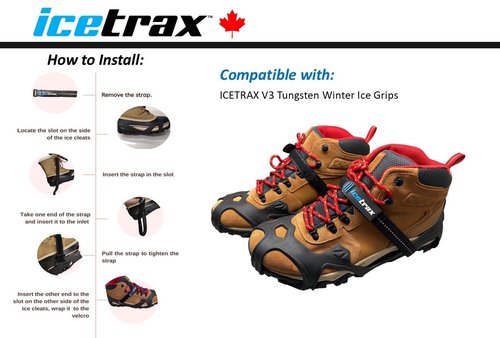 Adjustable Straps for ICETRAX Ice Cleats (L/XL (Men: 9.5-13 / Women: 11+))