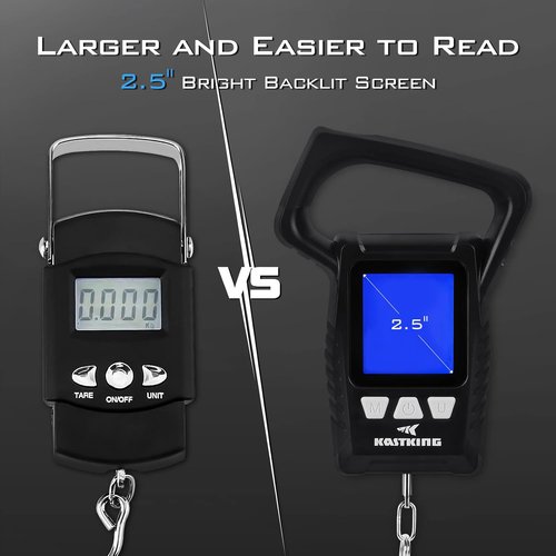 KastKing Fish Scale - Waterproof Digital Scale with 2.5” LCD Display | 110lb Capacity & Multi-Mode