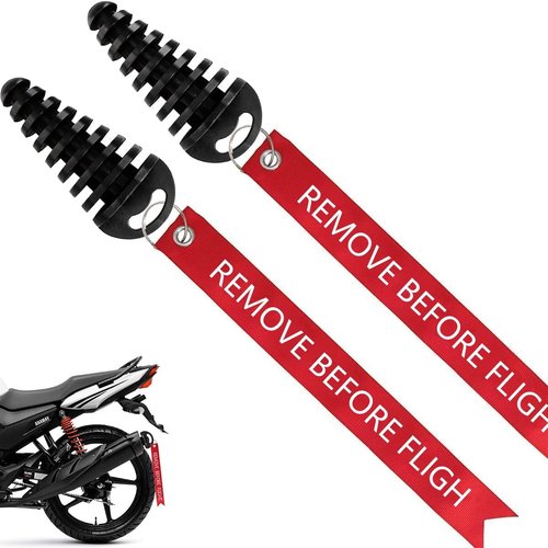 Hoedia Muffler Exhaust Wash Plug - 2 Pack with Streamers for 2 Stroke Motorcycles (0.6-1.5 Inch)