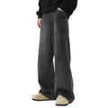 Fullneat Men’s Baggy Sweatpants Wide Leg Lounge Acid Wash Track Pants with Drawstring Elastic Waist and Oversized Pockets, Y2K Streetwear Loose Fit Casual Pants for Men & Women Unisex Washed Black