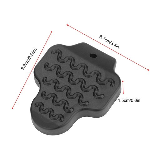 Dioche Cleat Cover, Black Rubber Pedal Cleat Protective Cover Riding Shoes Part 1 Pair(H-KEO)