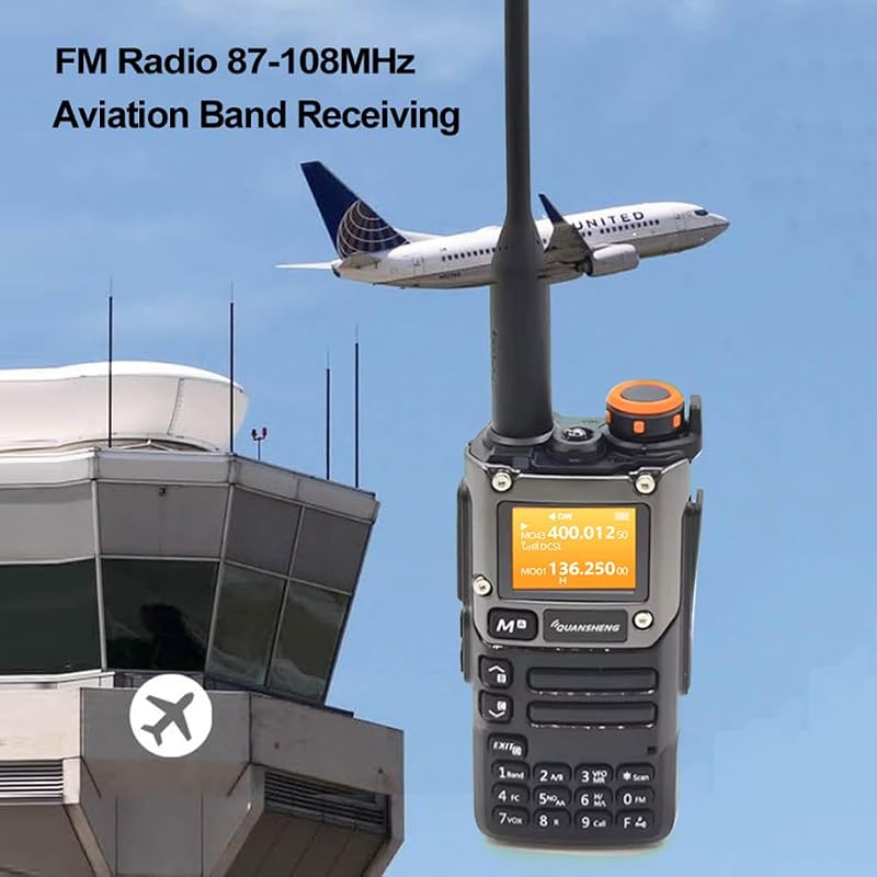 Walkie Talkie 5W UHF/VHF Two-Way Radio with NOAA Weather Alert – UV-K6/K5 (Type-C Charge)