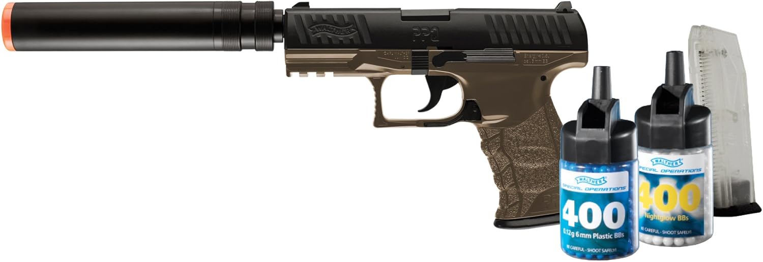 Umarex Walther PPQ Airsoft Gun - Realistic 6mm BB Pistol for Ultimate Shooting Fun