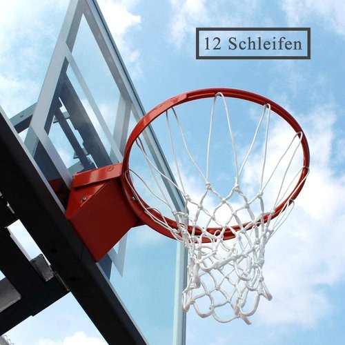 KATOP Professional Heavy Duty Basketball Net Replacement - All Weather Anti-Whip | Fits Standard Rims - 12 Loops (White & Red)