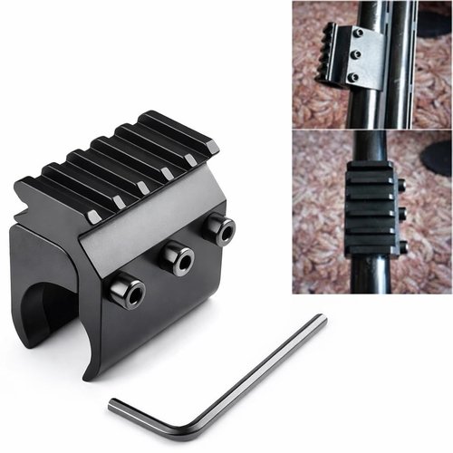 360 Tactical Single Rail Three Slot Barrel Mount Weave Picatinny Weaver Barrel Mount 3 Slot (Barrel Mount & Universal 21mm Weaver Rail)