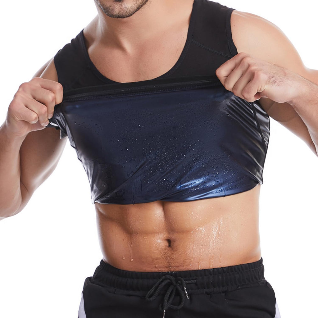 Skiennix Sauna Vest for Men - Weight Loss Compression Body Shaper | Gym Workout Tank Top