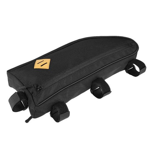 Bike Frame Bag, Frame Bag Front Top Tube Cycling Under Seat Pouch Black Dacron Bike Triangle Frame Bag Frame Bag with Zipper (L), Genericqxn90aksg2-02