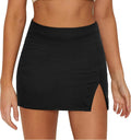 Regine Switzerland Women's Mini Skorts - Sexy Mid-Waisted Bodycon Style with Side Split