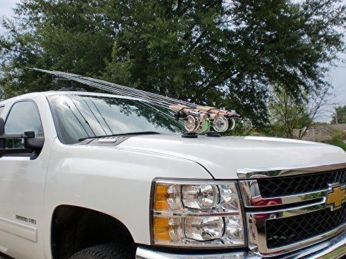 Magnetic Fishing Rod Rack for Vehicles with Ferrous Metal Hood & Roof - Black - Tight Line Enterprises (Variation: Magnetic Only)