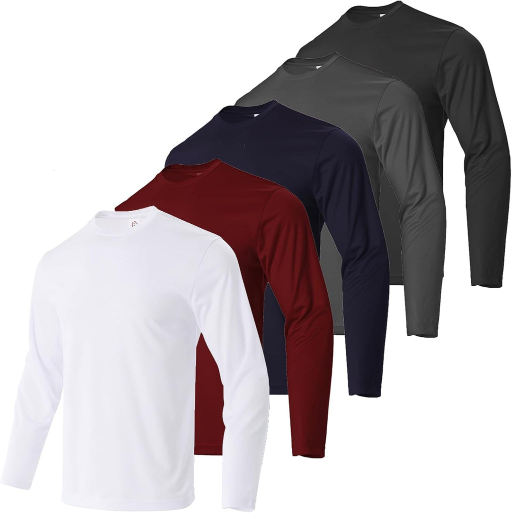 Skiennix Men's Long Sleeve Quick-Dry Athletic T-Shirt | Sun Protection for Gym Workouts