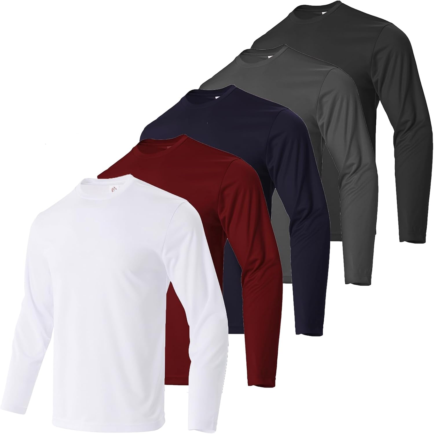 Skiennix Men's Long Sleeve Quick-Dry Athletic T-Shirt | Sun Protection for Gym Workouts