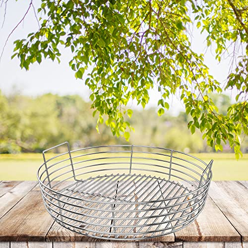 Charcoal Ash Basket for X-Large Big Green Egg Grill - Silver Variation