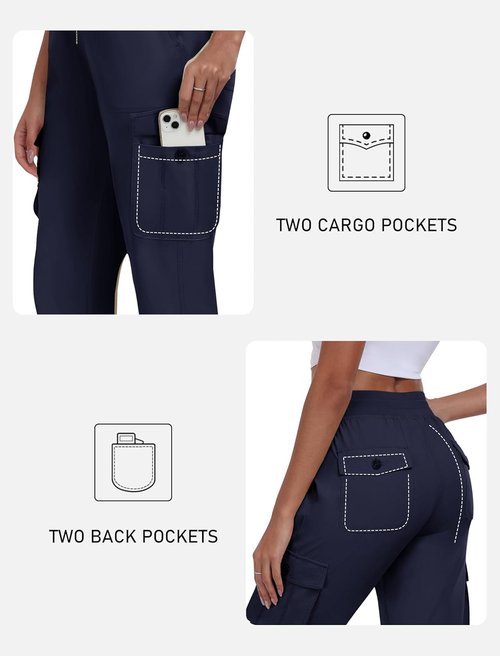 MoFiz Women's Cargo Capris - Lightweight Quick-Dry Hiking Pants with Pockets | Summer Travel Essential