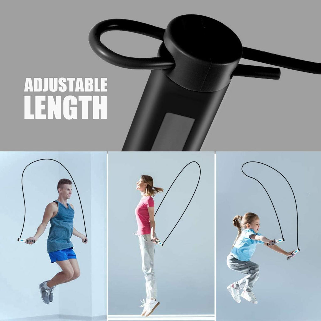Skiennix Digital Weighted Jump Rope - Adjustable Speed with Calorie Counter | Fitness Training for All Ages