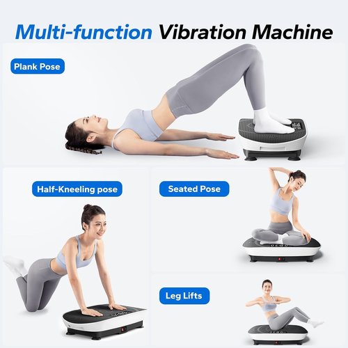 MERACH Vibration Plate Exercise Machine - Whole Body Workout Equipment with Bluetooth & Silicone Pedal | Home Fitness Platform